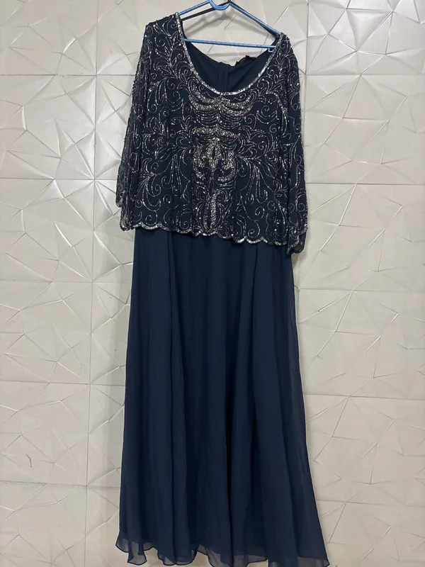 Navy_Georgette_Embellished_Flared_Maxi_Gown_For_Women
