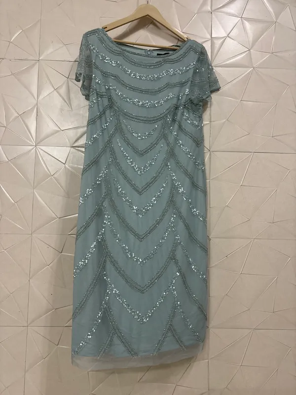 Sage_Net_Sequin_Embellished_Straight_Short_Dress_For_Women