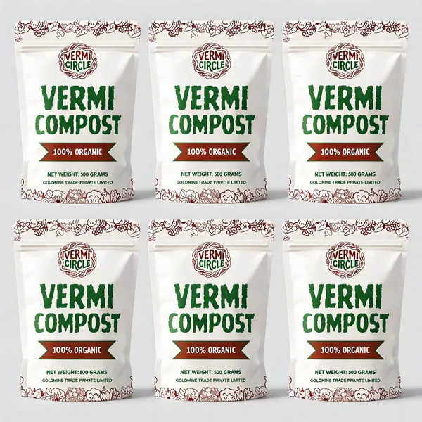 500_Grams_Vermicompost_100%_Organic_-_Pack_Of_6