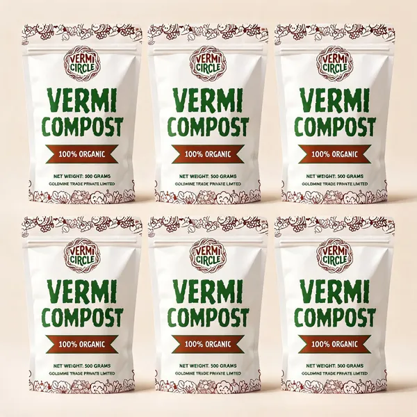 500_Grams_Vermicompost_100%_Organic_-_Pack_Of_6