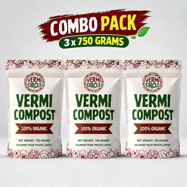 750_Grams_Combo_100%_Organic_Vermicompost_-_Pack_Of_3