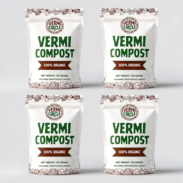 750_Grams_Vermicompost_100%_Organic_-_Pack_Of_4