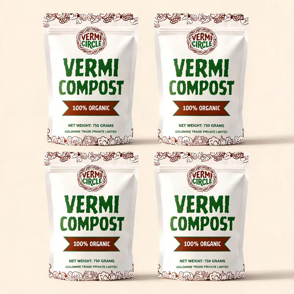 750_Grams_Vermicompost_100%_Organic_-_Pack_Of_4