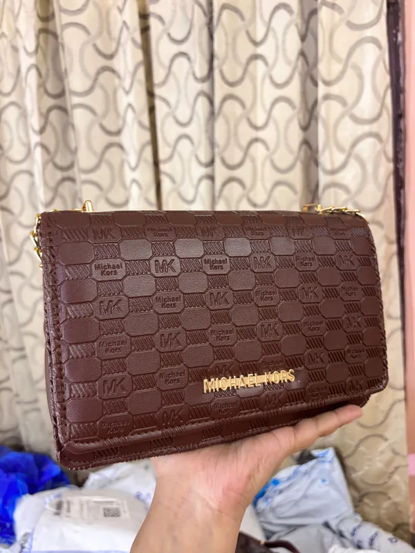 Brown_Textured_Chain_Sling_Bag_for_Women