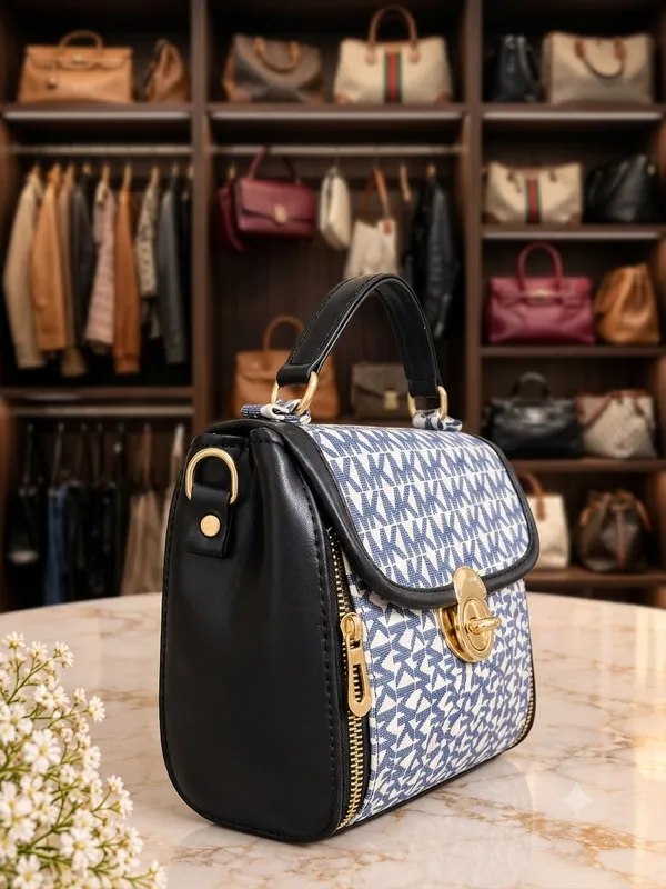 Blue_Canvas_Structured_Handbag_For_Women