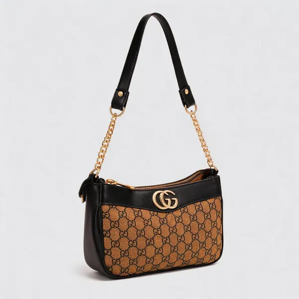 Brown_Pu_Leather_Monogram_Print_Zip_Top_Shoulder_Bag_For_Women