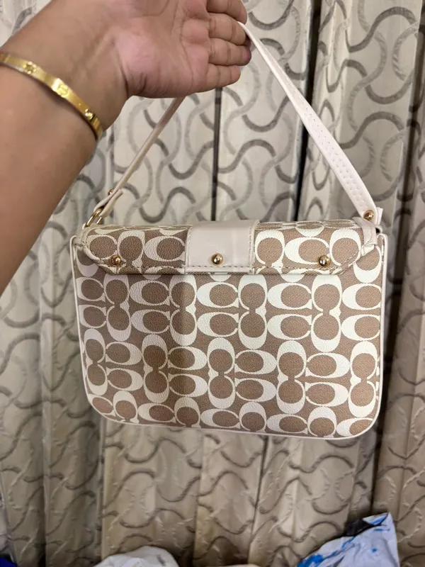 Black_And_Beige_Printed_Fabric_Shoulder_Bag_for_Women
