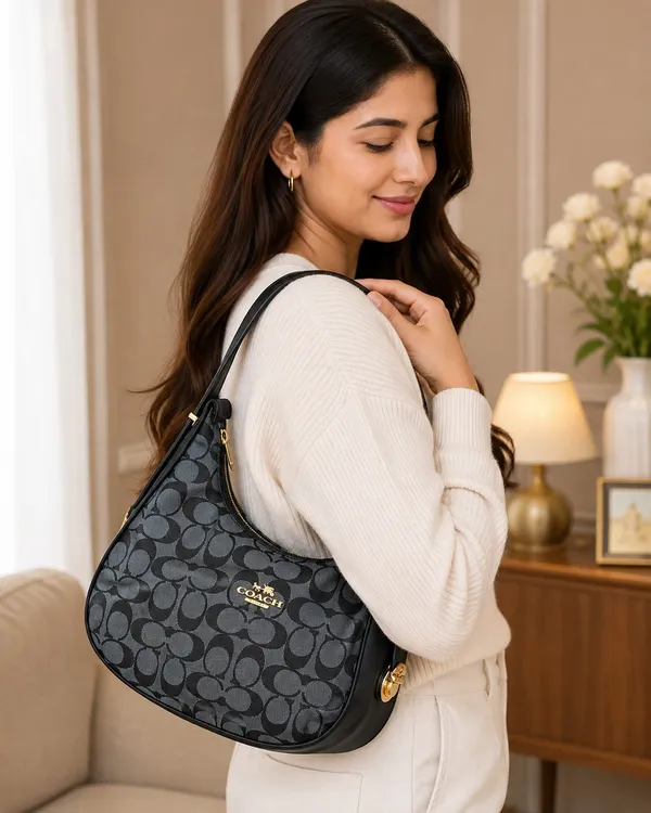 Black_Coated_Canvas_Hobo_Shoulder_Bag_for_Women