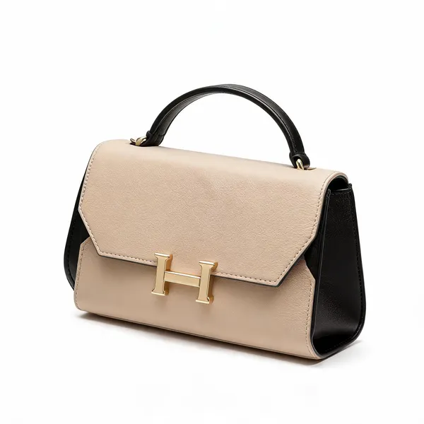 Beige_Pu_Leather_Colorblock_Structured_Handbag_For_Women