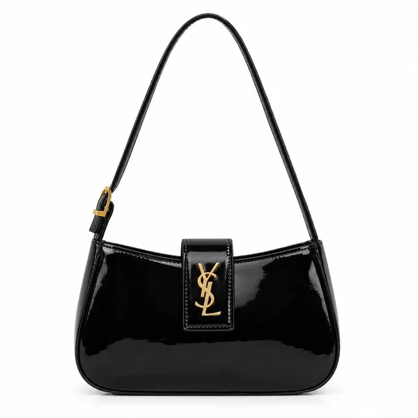Black_And_Burgundy_Patent_Shoulder_Bag_for_Women