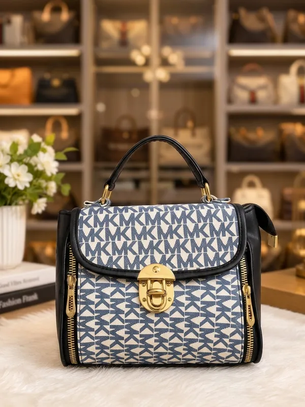 Blue_Canvas_Structured_Handbag_For_Women