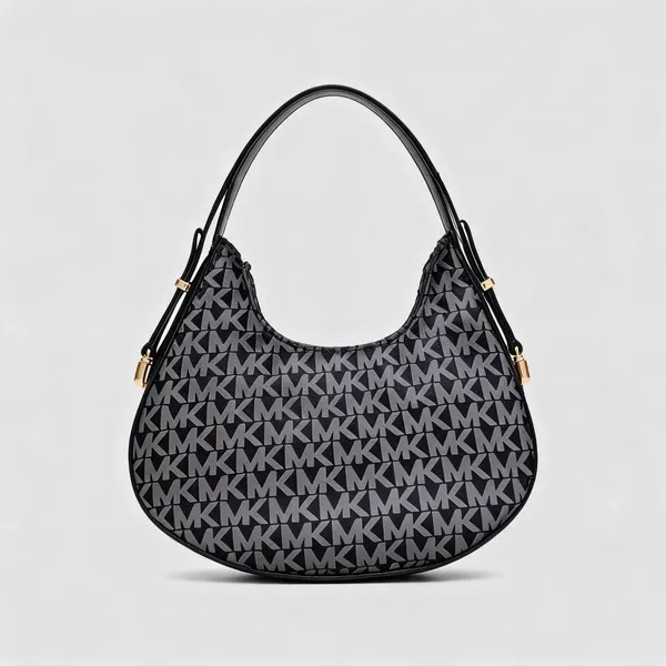 Black_Pu_Leather_Monogram_Print_Mini_Crossbody_Bag_For_Women