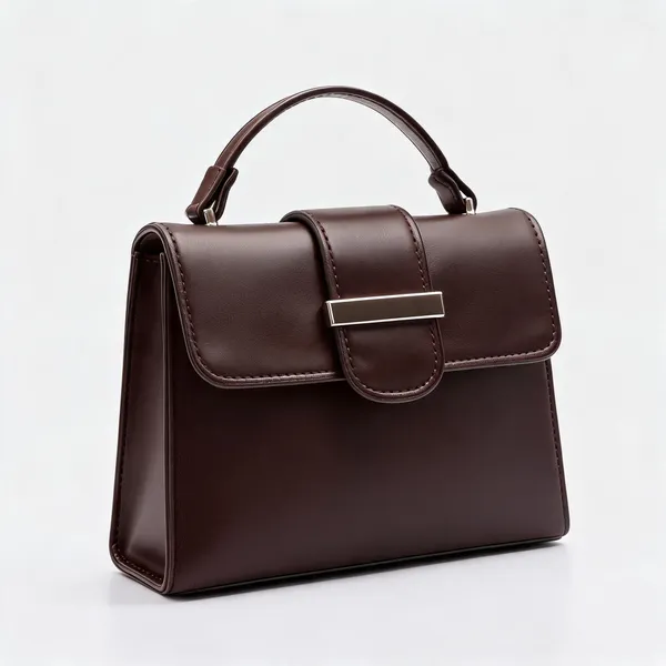 Brown_Pu_Leather_Structured_Flap_Handbag_For_Women