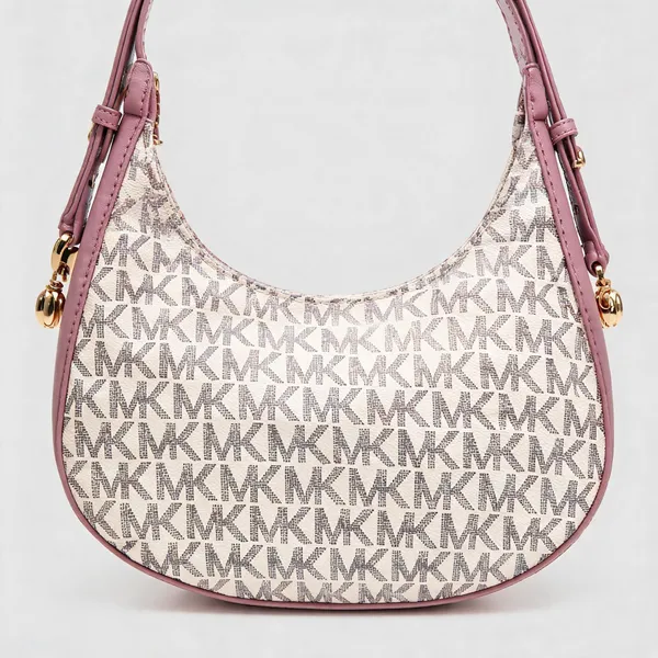 Beige_Pu_Leather_Monogram_Shoulder_Bag_For_Women