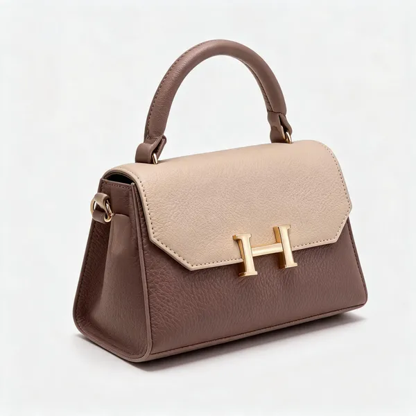 Beige_Pu_Leather_Textured_Flap_Structured_Handbag_For_Women