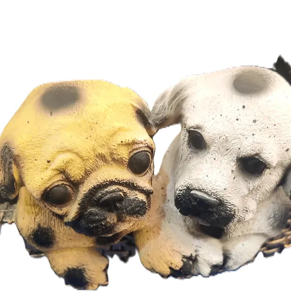 Puppy_Storage_Basket_Showpiece_Resin