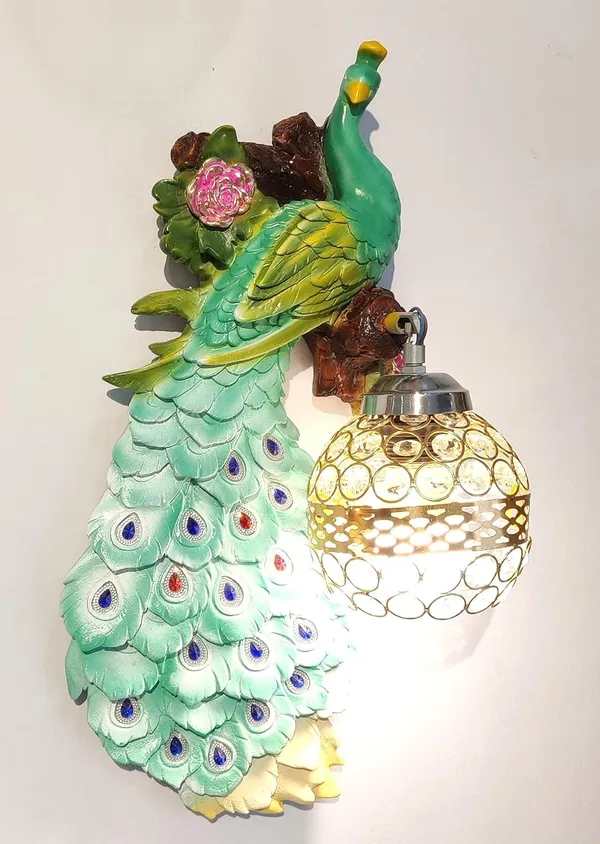 Peacock_Resin_Wall_Mounted_Night_Lamp
