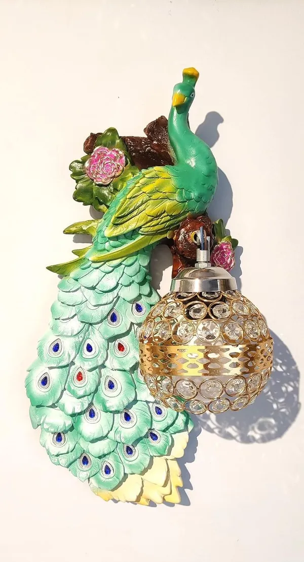 Peacock_Resin_Wall_Mounted_Night_Lamp