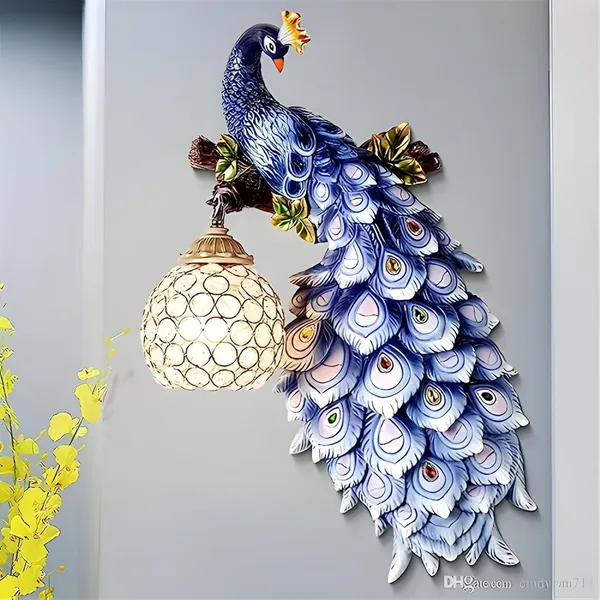 Peacock_Resin_Wall_Mounted_Night_Lamp