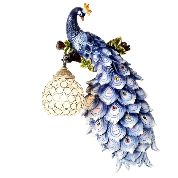 Peacock_Resin_Wall_Mounted_Night_Lamp