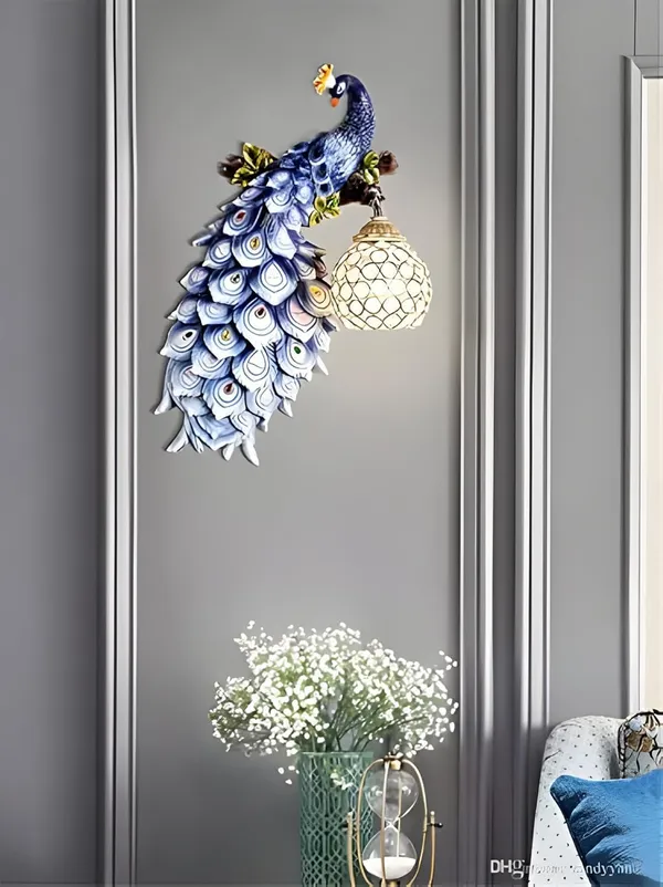 Peacock_Resin_Wall_Mounted_Night_Lamp