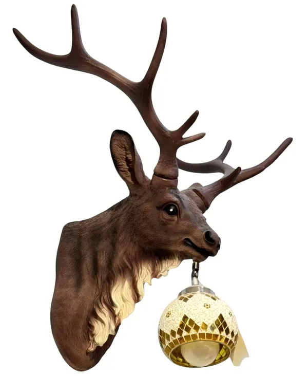 Resin_Deer_Head_Wall_Sconce_Light