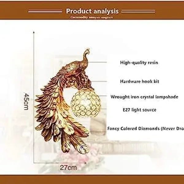 Wall_Mounted_Peacock_Night_Lamp_With_Resin_Material