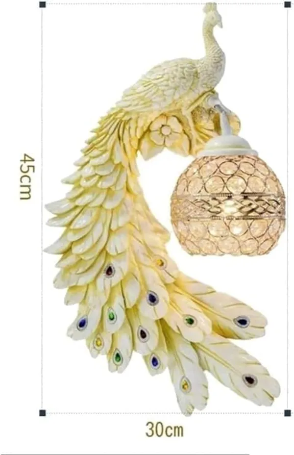 Wall_Mounted_Peacock_Night_Lamp_With_Resin_Material