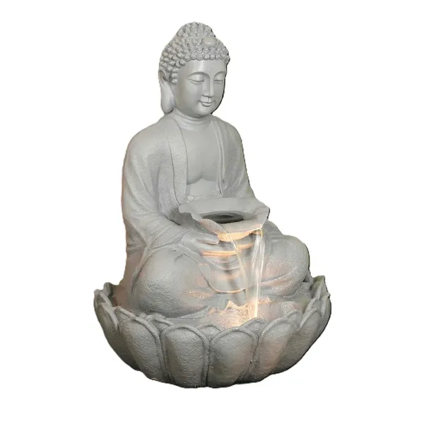 Fiberglass_Buddha_Lotus_Water_Fountain_With_Light