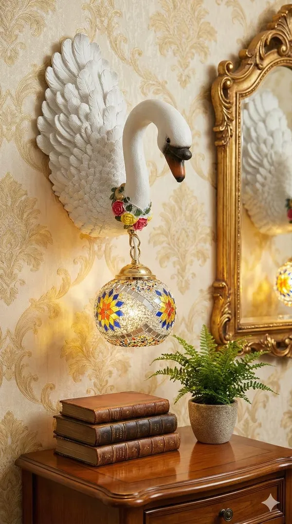 Swan_Feather_Wall_Sconce_Lamp