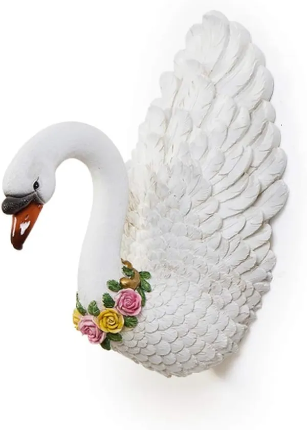 Swan_3d_Wall_Decor_With_Floral_Design