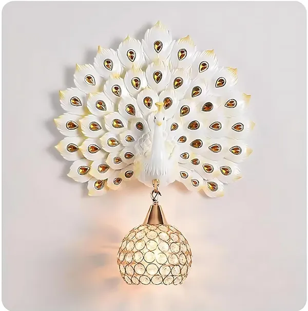 Peacock_Wall_Sconce_With_Crystal_Globe_Shade
