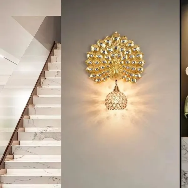 Peacock_Wall_Sconce_With_Crystal_Globe_Shade