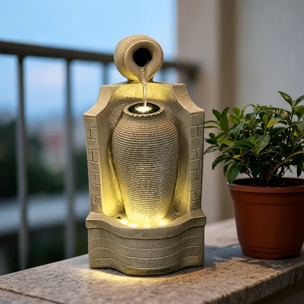 Fiberglass_Jug_Water_Fountain_With_Led_Lights