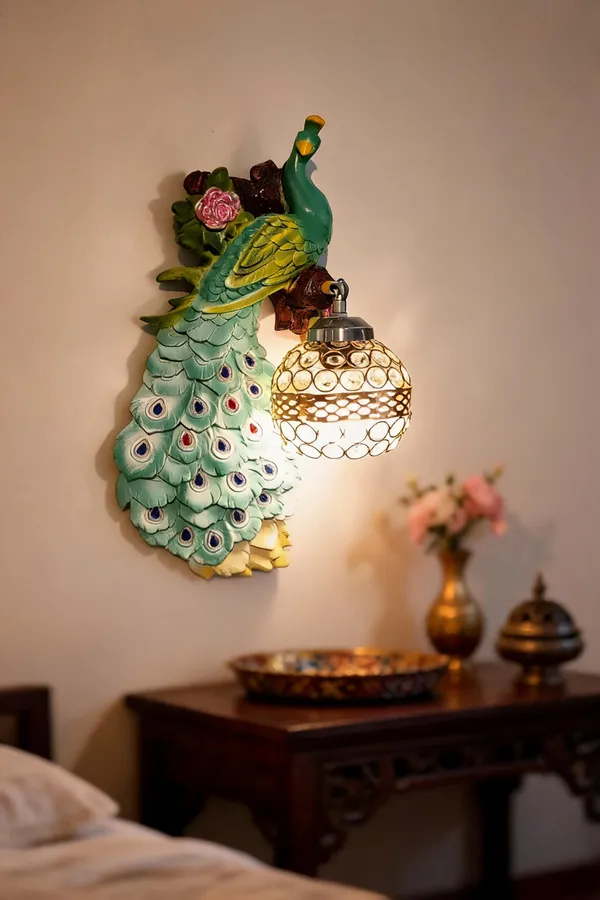 Peacock_Resin_Wall_Mounted_Night_Lamp