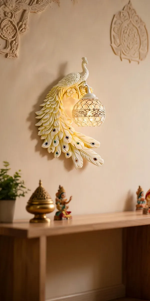 Wall_Mounted_Peacock_Night_Lamp_With_Resin_Material
