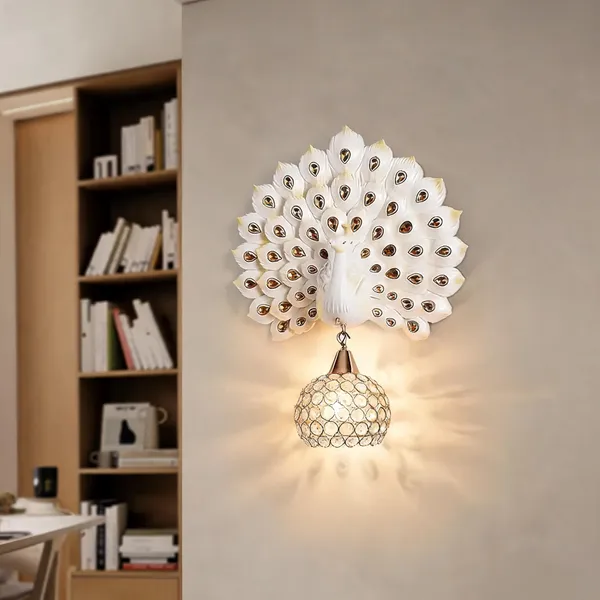 Peacock_Wall_Sconce_With_Crystal_Globe_Shade