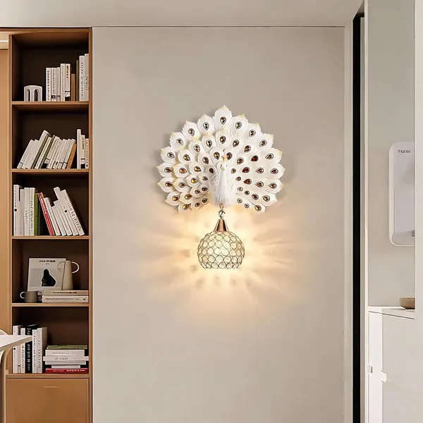 Peacock_Wall_Sconce_With_Crystal_Globe_Shade