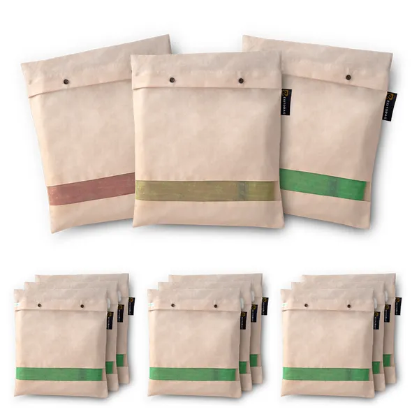 Pack_Of_12_Cotton_Mesh_Window_Button_Closure_Saree_Storage_Bag_
