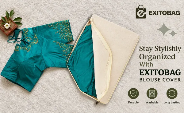 EXITOBAG_Canvas_Cotton_Blouse_Cover_|_Pack_of_3_|_38_x_25_x_17_cm