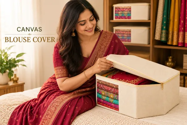 EXITOBAG_Canvas_Cotton_Blouse_Cover_|_Pack_of_3_|_38_x_25_x_17_cm