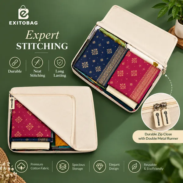 Pack_Of_9_Cotton_Zip_Closure_Clothes_Storage_Box_Wardrobe_Organizer_