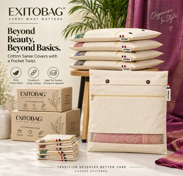Pack_Of_18_Cotton_Zip_Closure_Mesh_Window_Blouse_Pocket_Saree_Cover_