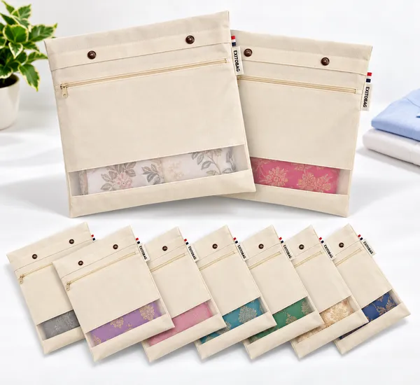 Pack_Of_18_Cotton_Zip_Closure_Mesh_Window_Blouse_Pocket_Saree_Cover_