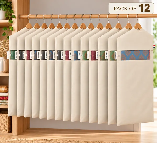 Pack_of_12_Hanging_Cotton_Saree_Cover_with_zep_|_Off_White_|_30_x_18_inch.