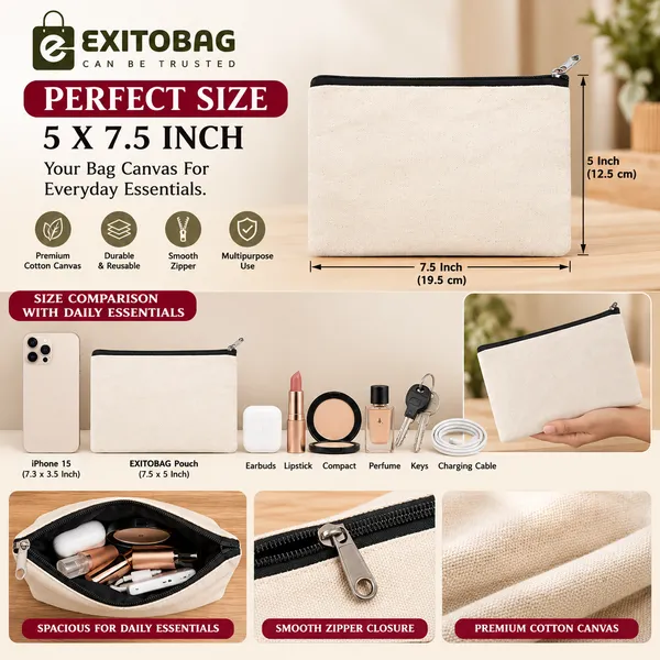 Premium_Canvas_Pouch_with_Zipper_Closure_(Pack_of_10)_|_Small_Multipurpose_Makeup_Cotton_Canvas_Pouch_with_Zipper_|_Makeup_Toiletry_Kit_Bag_for_Women