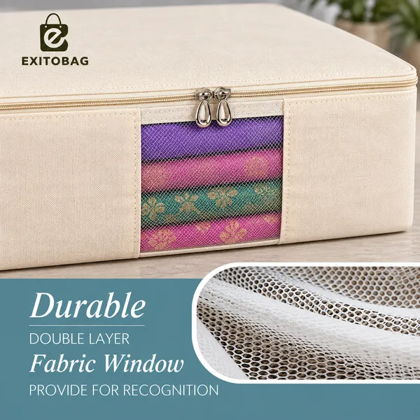 Pack_Of_3_Cotton_Zip_Closure_Clothes_Storage_Box_Wardrobe_Organizer_