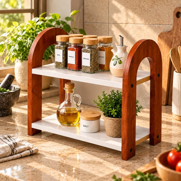 2-Tier_Wooden_Countertop_Spice_Rack_Organizer_|_Arch-Design_Storage_Shelf_With_White_Shelves_For_Kitchen_Spices,_Oil_Bottles,_Condiments_&_Home_Decor_Pack_Of_2