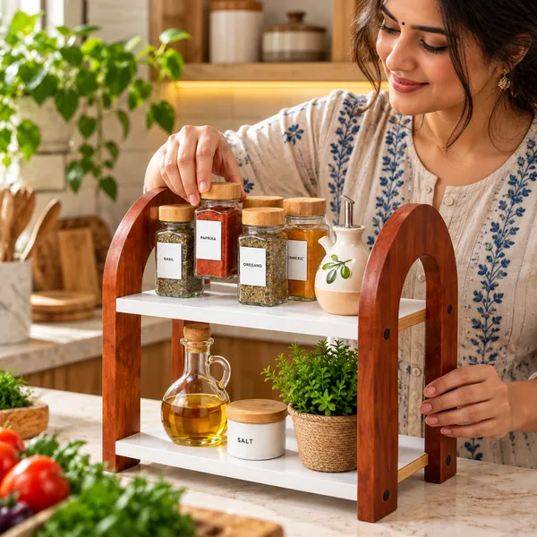 2-Tier_Wooden_Countertop_Spice_Rack_Organizer_|_Arch-Design_Storage_Shelf_With_White_Shelves_For_Kitchen_Spices,_Oil_Bottles,_Condiments_&_Home_Decor_Pack_Of_2