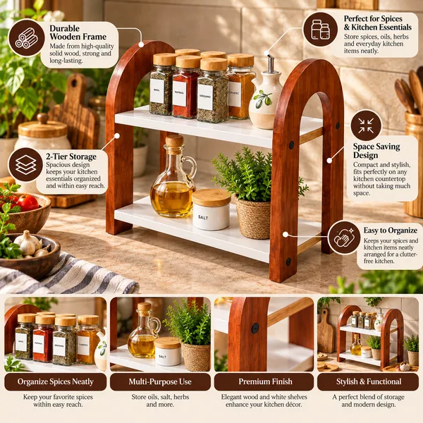 2-Tier_Wooden_Countertop_Spice_Rack_Organizer_|_Arch-Design_Storage_Shelf_With_White_Shelves_For_Kitchen_Spices,_Oil_Bottles,_Condiments_&_Home_Decor_Pack_Of_2